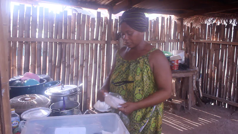 Mavis Takyiwaa at her food vending point