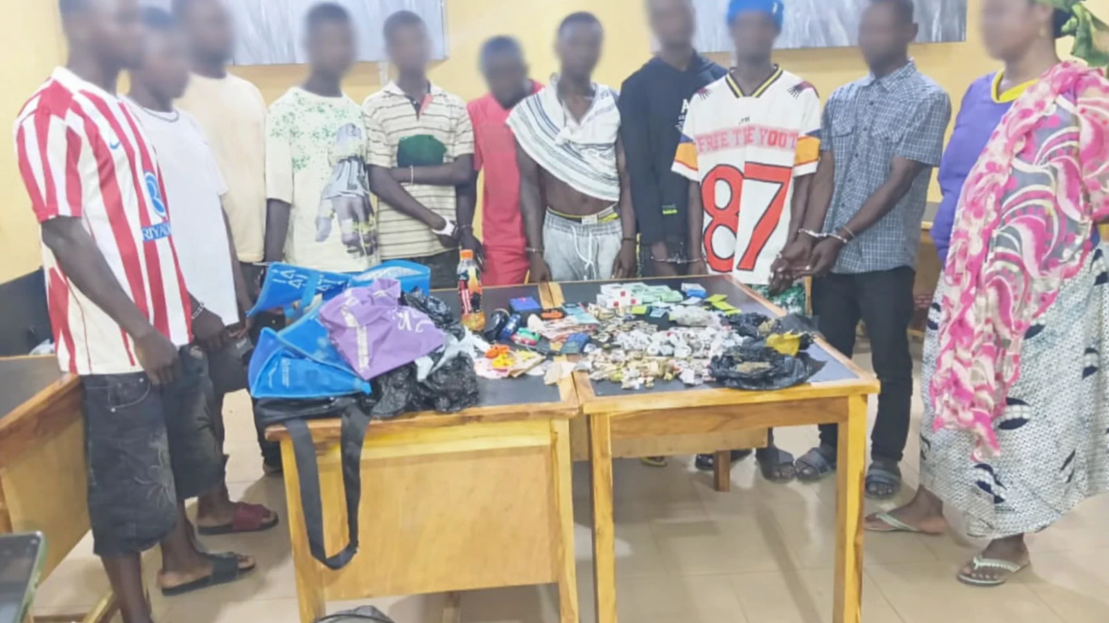 Kintampo Police Arrest 11 Suspects in Drug Operation