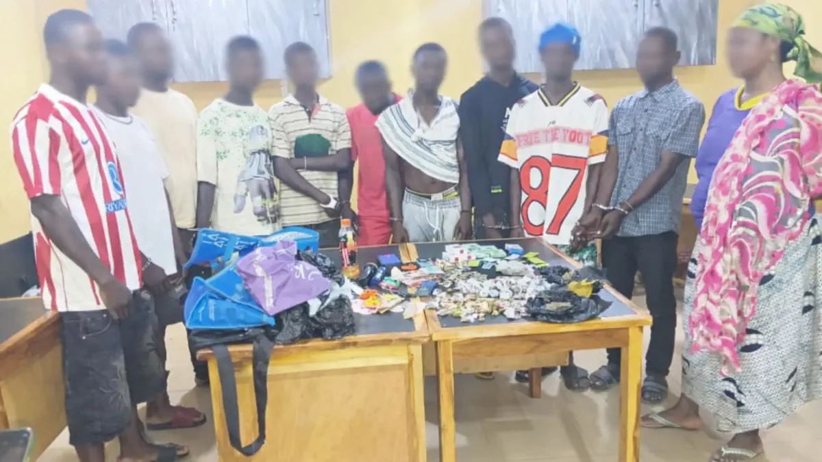 Kintampo Police Arrest 11 Suspects in Drug Operation