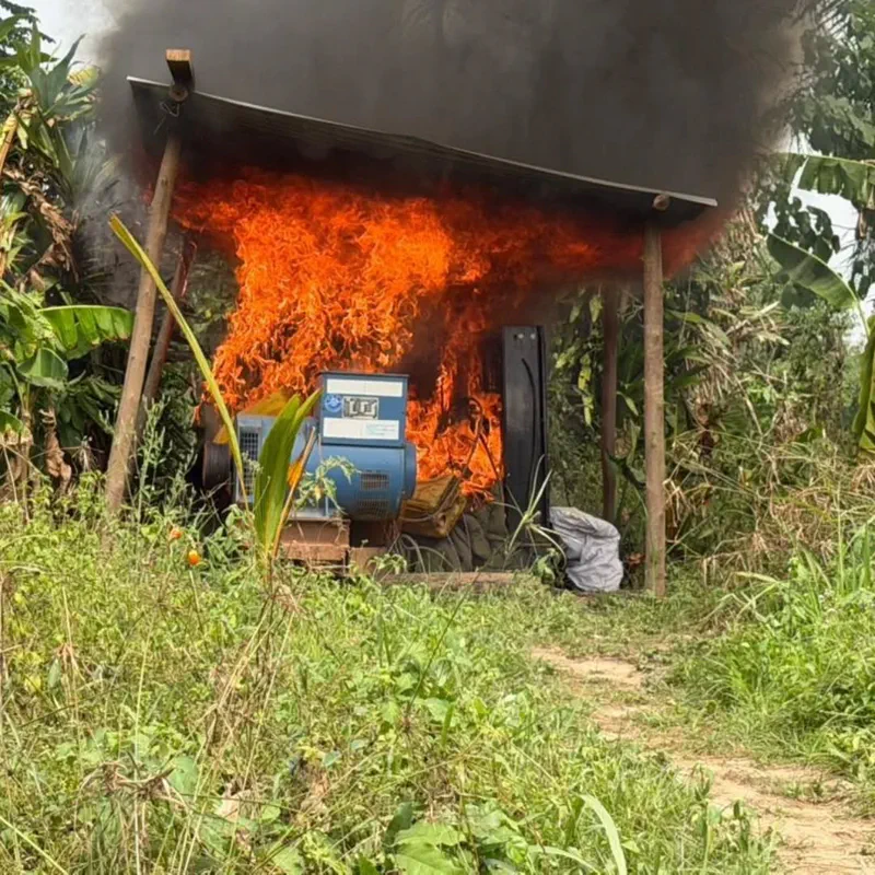 Water-pumping machines used for galamsey destroyed by NAIMOS